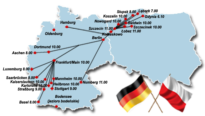 Trasy przewozu osób do Niemiec - Globtroter